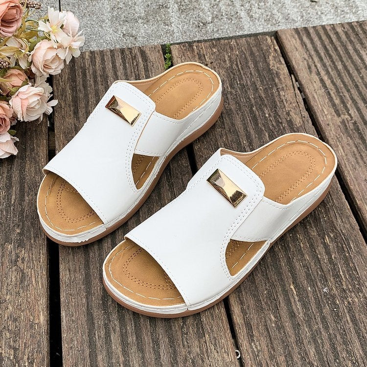 Damen Modische Slipper mit elegantem Riemendetail R&B