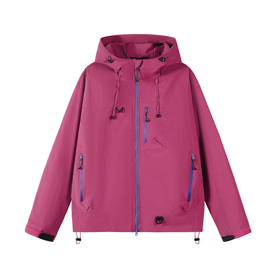 Damen funktionale Wetterjacke mit verstellbarem Kapuzensystem und atmungsaktiven Eigenschaften R&B