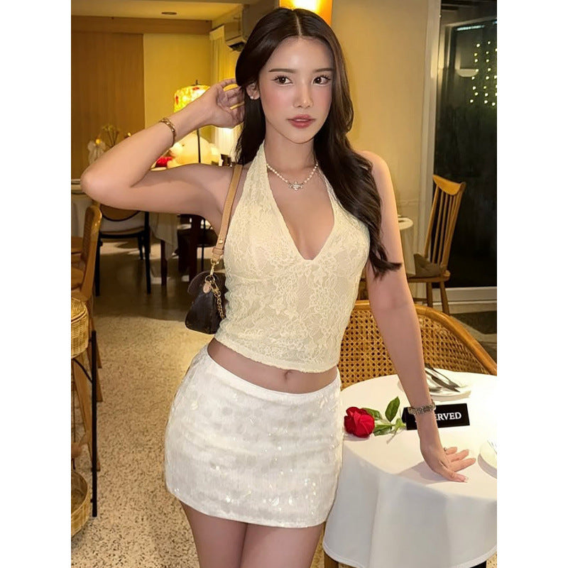 Damen Spitzen-Bustier Top R&B