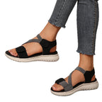 Damen Sportliche Sandalen mit verstellbaren Riemen und ergonomischem Fußbett R&B