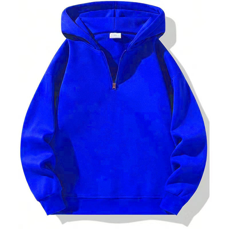 Herren sportlicher Kapuzenpullover mit halbem Reißverschluss R&B