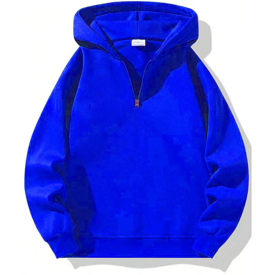 Herren sportlicher Kapuzenpullover mit halbem Reißverschluss R&B