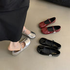 Damen Ballerinas mit dekorativem Riemen und elegantem Schuhdesign R&B