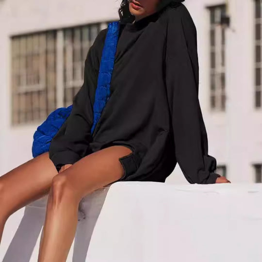 Damen Oversized Sweatshirt mit lässigem Schnitt und praktischen Taschen R&B