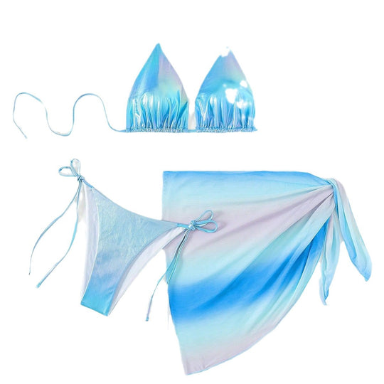 Damen Triangel-Bikini mit verspieltem Wickelrock R&B