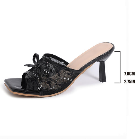 Damen Offene High-Heels Sandalen mit elegantem Spitzen-Design R&B