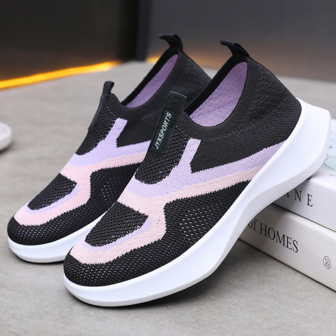 Damen Slip-On Sportschuhe mit atmungsaktivem Obermaterial und dämpfender Sohle R&B