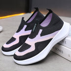 Damen Slip-On Sportschuhe mit atmungsaktivem Obermaterial und dämpfender Sohle R&B