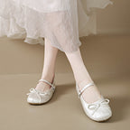 Damen Ballerinas mit verstellbarem Riemen und schickem Schleifen-Detail R&B