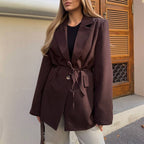 Damen modischer Blazer mit Gürtel R&B
