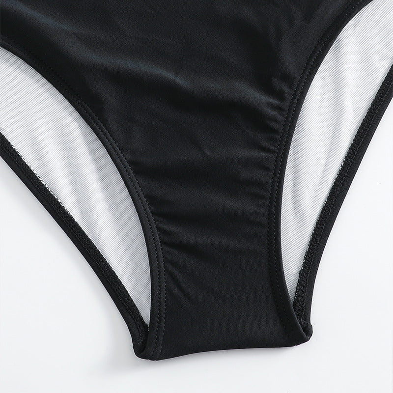 Damen Einteiler Badeanzug mit modischem Wickeldesign und figurformender Wirkung R&B