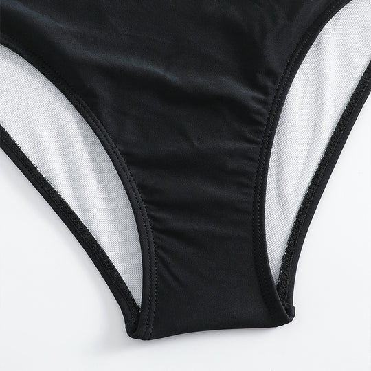 Damen Einteiler Badeanzug mit modischem Wickeldesign und figurformender Wirkung R&B