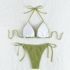 Damen Triangel-Bikini-Set mit schmalem Bund und verstellbaren Trägern R&B