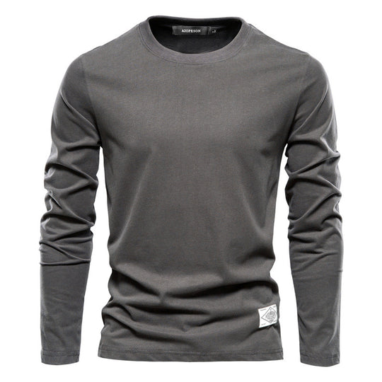 Herren Langarm T-Shirt mit hochwertigem Baumwollmix und modernem Fit R&B