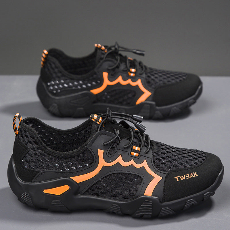 Damen Multifunktionale Mesh-Sneaker mit elastischem Schnürsystem und rutschfester Sohle