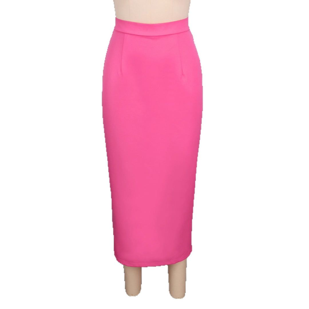 Damen eleganter Bleistiftrock mit hohem Bund und Taschendetails R&B