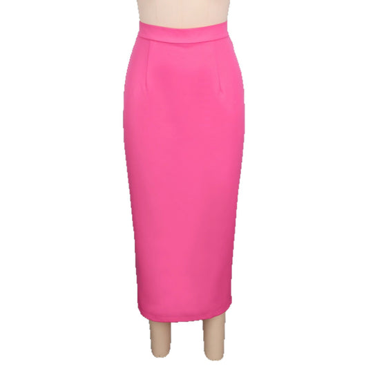 Damen eleganter Bleistiftrock mit hohem Bund und Taschendetails R&B