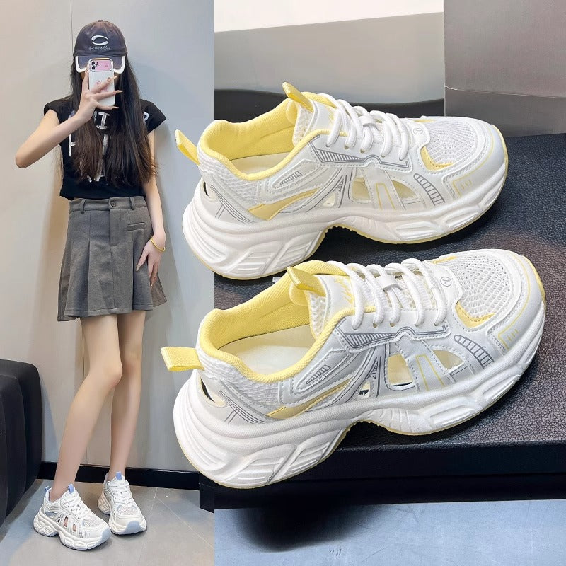 Damen Sportliche Mesh-Sneaker mit atmungsaktiver Struktur und dämpfender Sohle