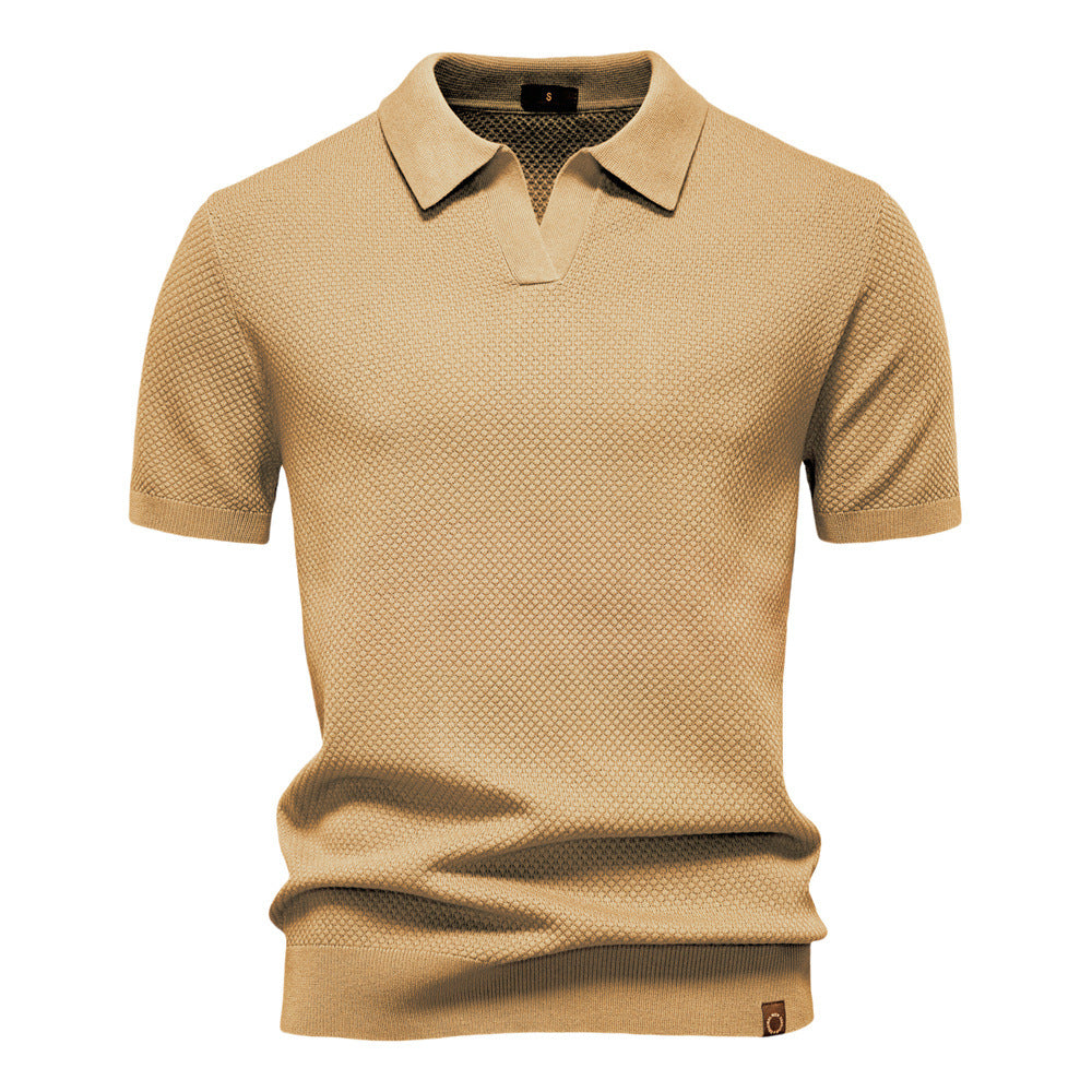 Herren Kurzärmliges Polo-Shirt mit strukturiertem Design R&B