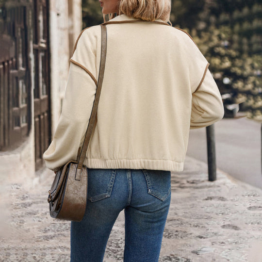 Damen Fleecejacke mit modernem Stehkragen und Taillierung R&B