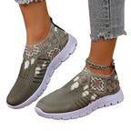 Damen Komfortable Slip-On Sneakers mit modischem Mustermix R&B