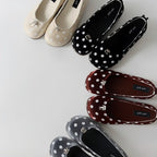 Damen Slipper mit modischen Punkten und komfortabler Sohle R&B