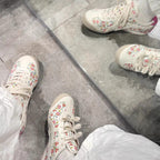 Damen Sportliche Schnürschuhe mit floralem Design R&B