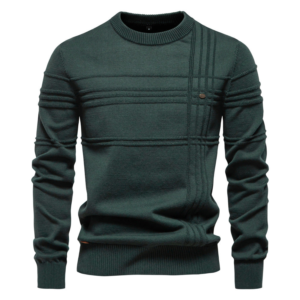 Herren Strickpullover mit modernem Strukturdesign und Komfortpassform R&B