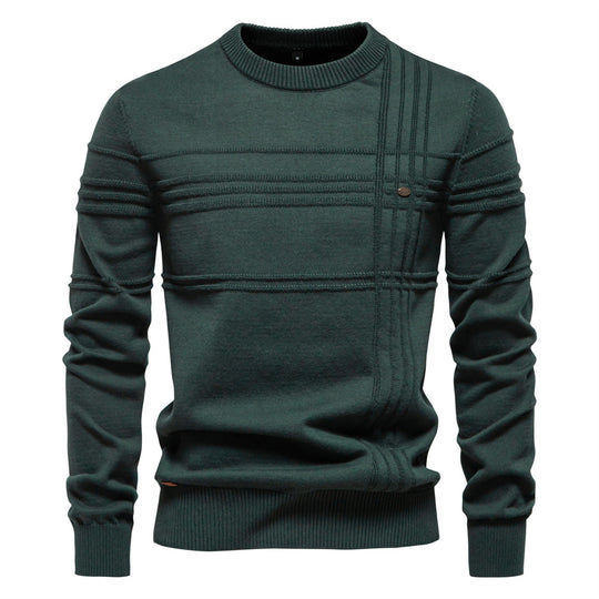 Herren Strickpullover mit modernem Strukturdesign und Komfortpassform R&B