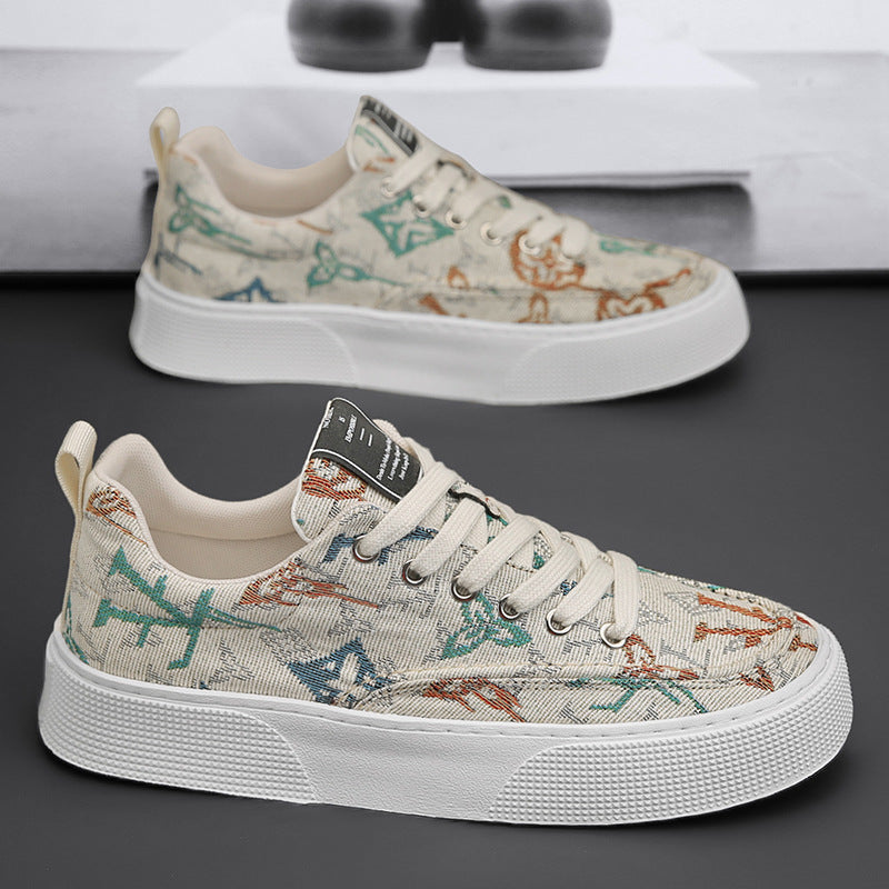 Damen Modische Sneakers mit hochwertiger Canvas-Oberfläche und strapazierfähiger Gummisohle R&B