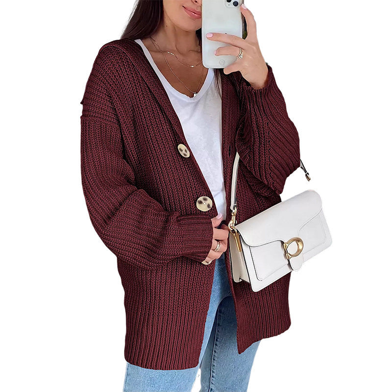 Damen Übergroßer Strickcardigan R&B