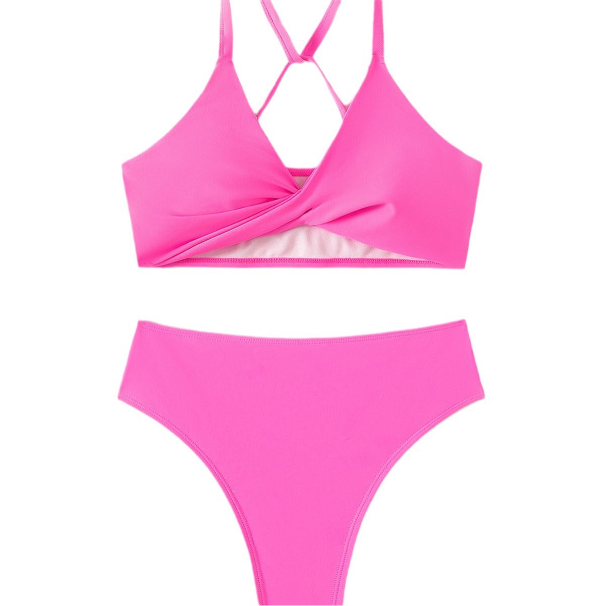 Damen Bikini-Set mit stylischem Sportoberteil und hochgeschnittenem Slip R&B