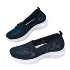 Damen Komfortable und atmungsaktive Slip-On Laufsohle mit floralem Dekor R&B
