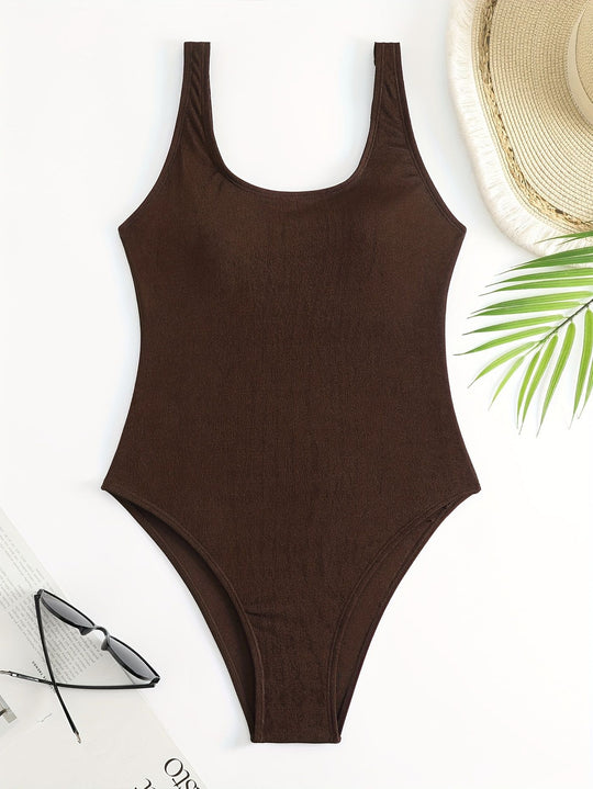 Damen Einteiler Badeanzug mit elegantem Rücken-Detail R&B