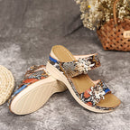 Damen Komfortable Sandalen mit modischem Blumenapplikationsdesign und rutschfester Sohle R&B