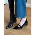 Damen elegante spitze Pumps mit komfortablem Blockabsatz R&B