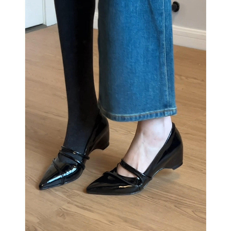 Damen elegante spitze Pumps mit komfortablem Blockabsatz R&B