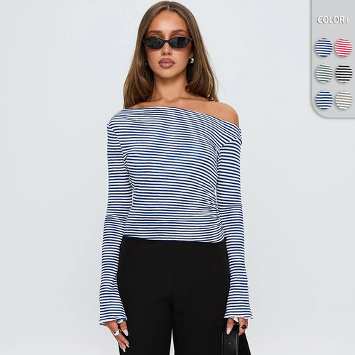 Damen Trendiges Oberteil mit asymmetrischem Ausschnitt und punktiertem Design R&B