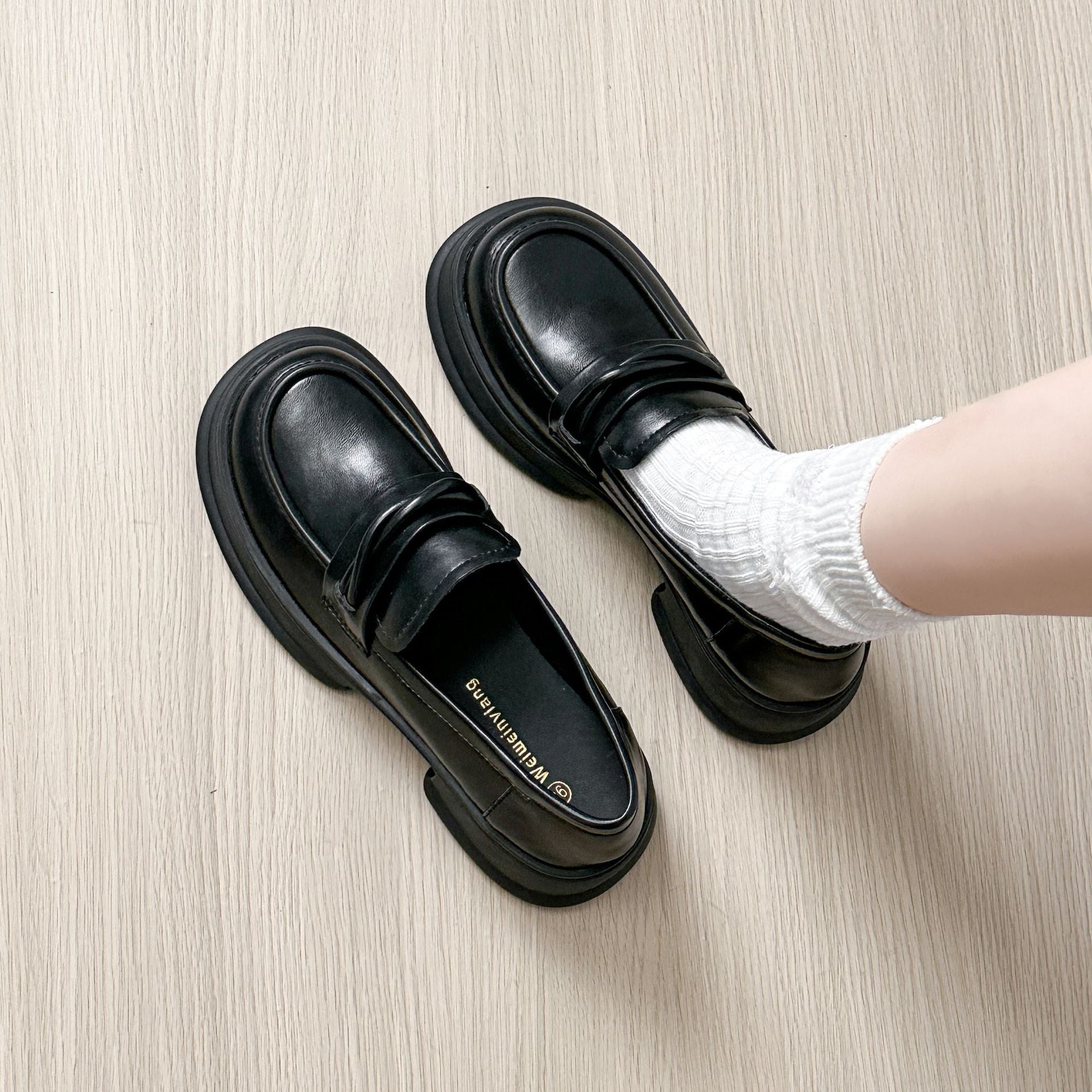 Damen Modische Loafer mit nachhaltiger Plateausohle