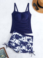 Damen Badeanzug mit trendiger Raffung und modischen Shorts R&B