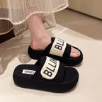 Damen Slide-Sandalen mit breitem, verstellbarem Riemen und rutschfester Sohle EB