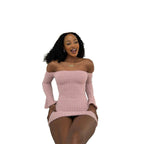 Damen Off-Shoulder Minikleid R&B