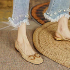 Damen Slingback Ballerinas mit eleganter Schnallen-Applikation