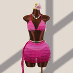 Damen Triangel-Bikini mit passendem Wickelrock R&B