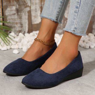 Damen elegante Ballerinas mit schimmerndem Krokodil-Design R&B