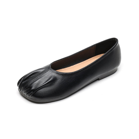 Damen elegante Ballerinas mit raffiniertem Faltendesign R&B