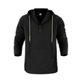 Herren Kapuzensweater mit Knopfleiste und praktischen Taschen R&B