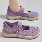Damen Bequeme und atmungsaktive Strickschuhe mit floralem Design R&B
