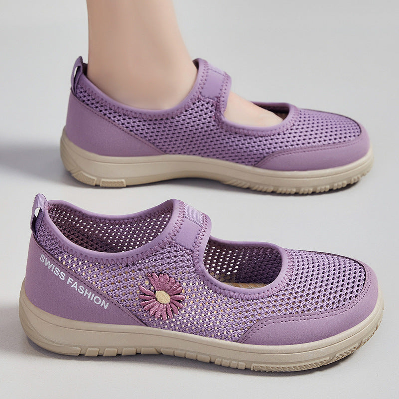 Damen Bequeme Slip-On Freizeitschuhe mit elastischem Einsatz