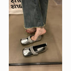Damen elegante Ballerinas mit verzierten Riemchen R&B